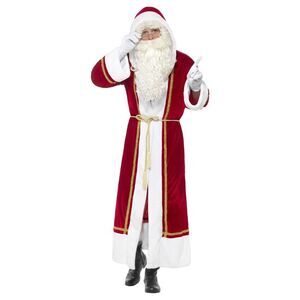 Smiffys Mens Deluxe Santa Cloak / Red